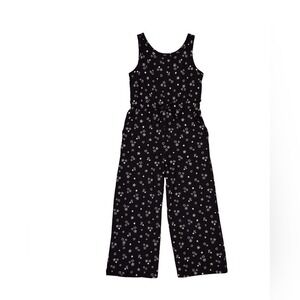 Wonder Nation Girls' Cargo Tank Top Jumpsuit with a pattern wide leg
